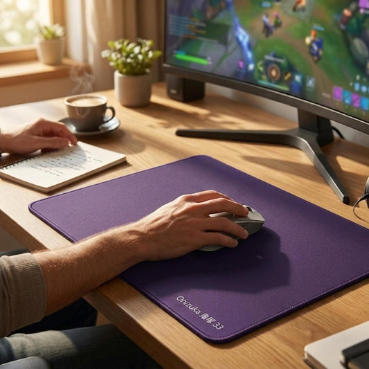 Onizuka 33 Purple Large Gaming Mouse Pad 42x49cm – Extended Desk Mat with Smooth Micro-Weave Surface, Non-Slip Rubber Base, 3mm Thick for Gaming, PC, Laptop & Office