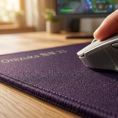 Onizuka 33 Purple Large Gaming Mouse Pad 42x49cm – Extended Desk Mat with Smooth Micro-Weave Surface, Non-Slip Rubber Base, 3mm Thick for Gaming, PC, Laptop & Office