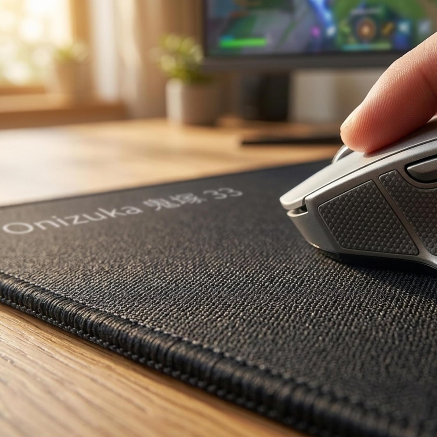Onizuka 33 Large Gaming Mouse Pad 42x49cm – Extended Desk Mat with Smooth Micro-Weave Surface, Non-Slip Rubber Base, 3mm Thick for Gaming, Office & Laptop