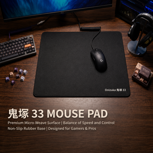 Onizuka 33 Large Gaming Mouse Pad 42x49cm – Extended Desk Mat with Smooth Micro-Weave Surface, Non-Slip Rubber Base, 3mm Thick for Gaming, Office & Laptop